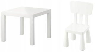 Ikea nedostatok stolovej sady + mammut biela stolička