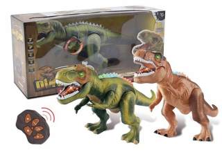 Interaktívny diaľkovo ovládaný dinosaurus je vedený