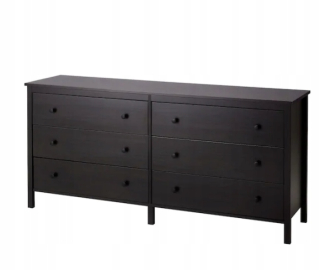 Ikea Koppang hrudník, 6 zásuviek, czarnybrąz172x83cm