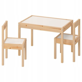 Detský stôl Ikea latt a 2 stoličky, borovica