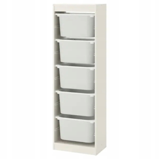 Ikea Trofast Racking White obsahuje 46x30x145 cm