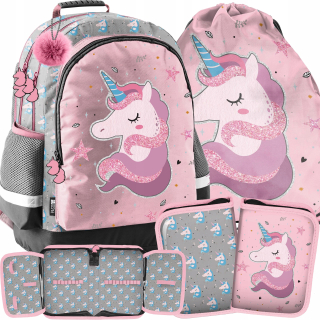 UNICORN School Backpack UniCorn 3in1 Paso Set
