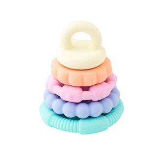 JELLYSTONE Silikónové vežové hryzátko PASTEL 0m+