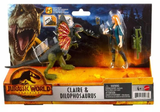 Jurassic World Dinosaur Dilophosaurus + Claire