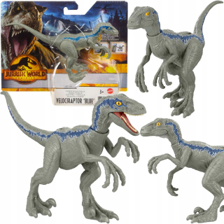 Jurský svet figurín velociaptor modrý dinosaurus