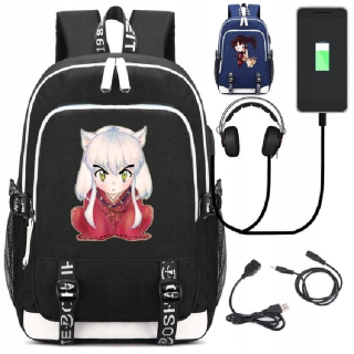 Japonská karikatúra a Inuyasha's USB Backpack Boys Schoo