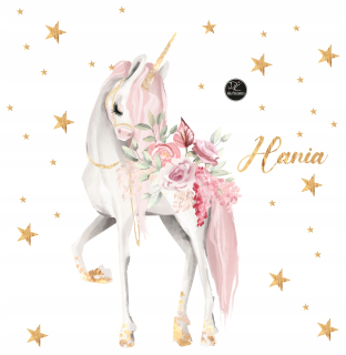 Pastel Unicorn, Flowers- Strepka na stenu XL