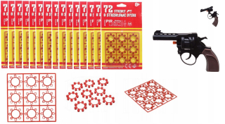 Detská pištoľ - Capshans Bloss Bloster - Set 15 x 72 = 1080 záberov + pištoľ