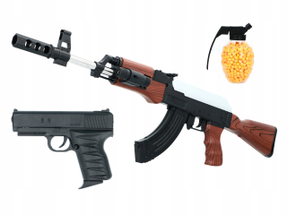 Detská zbraň - Pištoľ AK47 Glock Glock Set 800 loptičiek zadarmo