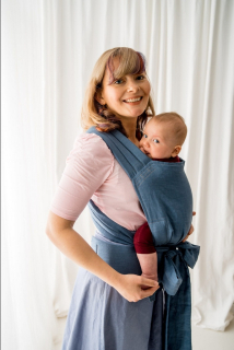 Kavka Handy Casy Blue Linen nastaviteľný detský nosič