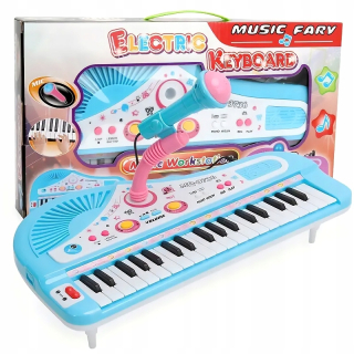 Detský hudobný nástroj - Klávesové elektronické orgány klavír pre deti mikrofón