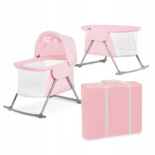 Kinderkraft Bed Lovi 3in1 Pink Cradle Rocking