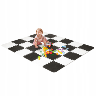 Kinderkraft Luno Foam Mat Puzzle čierna