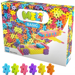 Stavebné bloky Waffles Meli Basic 600 prvkov