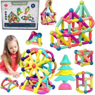 Magnetická stavebnica - Magnetické palice Magnetické bloky xxl set