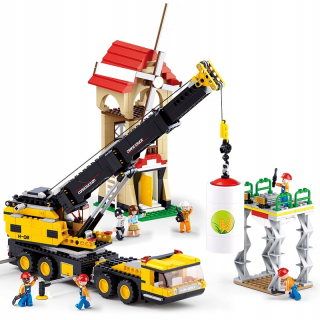 Sluban Blocks Cranu Construction City of City