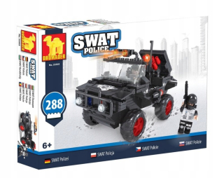SWAT blokuje policajné auto 288 EL.