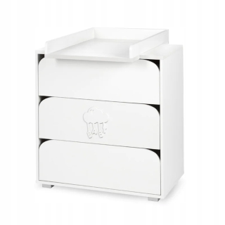 Klupś Dresser s prebaľovacím stolom Nel Cloud White