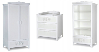Klupś set detského nábytku Marsell White