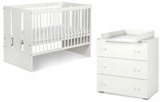 Klupś Furniture Set Paula Biel Cots 120x60