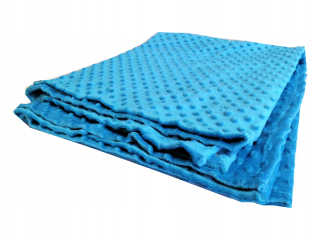 Minky prikrývka 80x180 Fleece Balls, Bedspread, Tyrquoise Plaid