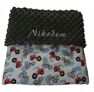 Minky prikrývka 100x135 prešívaná výšivka (meno dieťaťa)