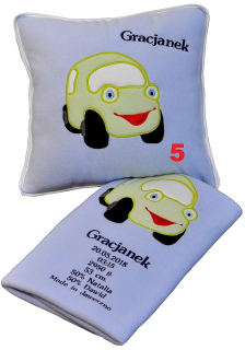 Fleece prikrývka so záznamom a menom+vankúšom s výšivkou
