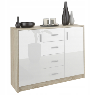 Zásuvky 110 cm skrinka 4 zásuvky Sonoma Gloss U1