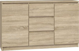 Zásuvky 2d3s 120 cm dubové dubové zásuvky SOLON SALON