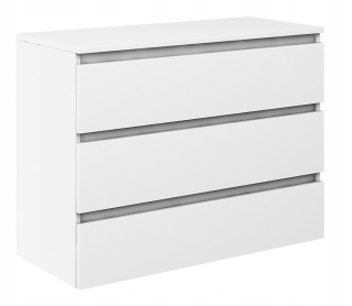 Biela komoda 90 cm K3 Tri zásuvky Hall Salon