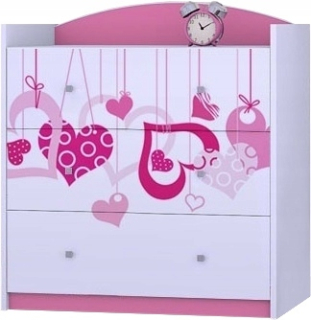 Šťastný detský komoda K05 - Pink - nábytok