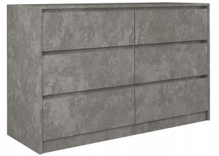Kabo Dresser 120 cm 6 zásuviek Priestranný betón nový * f