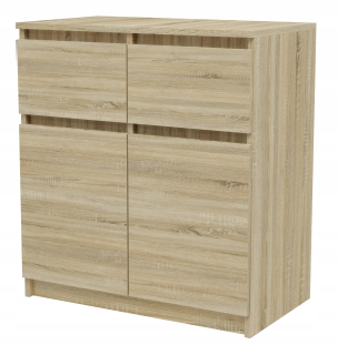 Malaga hrudník 2d2s Sonoma Oak 2 Dvere 2 zásuvky
