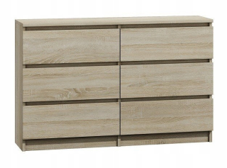 Marcysia hrudník zásuviek so 6 zásuvkami 120 cm Sonoma Mat