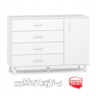 Mládežnícka komoda Smoot Cod04 Biała
