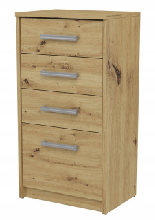 Oliwia hrudník zásuviek 4S Artisan Oak so 4 zásuvkami skrinkou