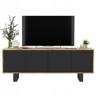 RTV Dresser Loft 150 cm Frame Oak Votan/Black Mat