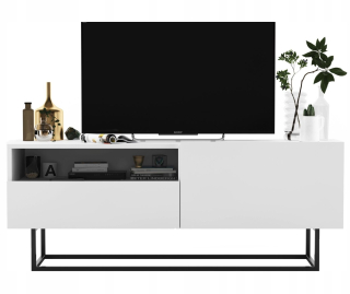 RTV hrudník sudca stojaci biely podkrovie tabuľka 120 cm rohož