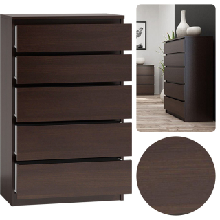 Knižba na komode 5 zásuviek M5 Wenge Knižnica