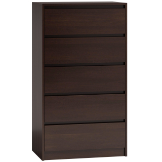 Skrinka na komoda 5 zásuviek výška 124 cm Karo K5 Wenge