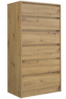Zásuvka na komoda 6 zásuviek 140 cm Karo K6 Oak Artisan