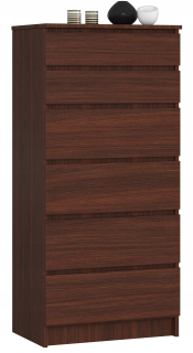 SKRIŇKA SKRIŇA 60cm 6 ZÁSUVKOV WENGE VEĽKÁ VYS