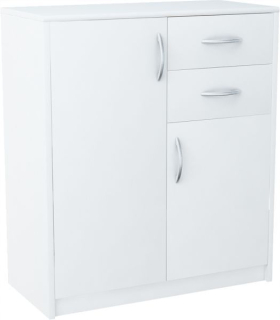 Kufrík s zásuvkami so zásuvkami na spálne 74 cm biela podložka