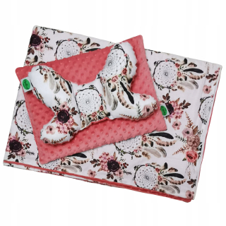 Minky set prikrývka 75x100 Vankúšový vankúšový vankúš