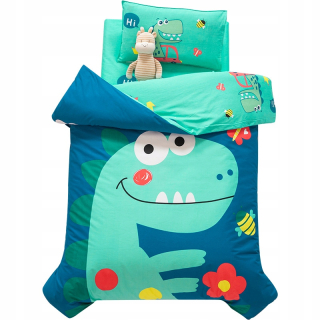 Sada podstielky 120x150 bavlnená obliečka dinosaurus