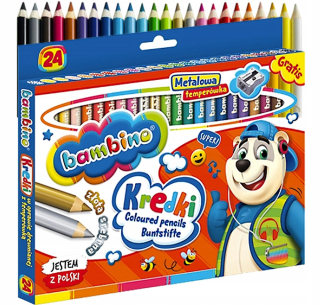 Bambino ceruzky 24 Kol hrubé zlato + striebro + zadarmo