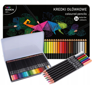 Ceruzky ceruzky v kovovej skrinke kadea 36 farba