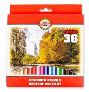 Omega Jumbo Crayons 36 Colors, Koh-i-noor