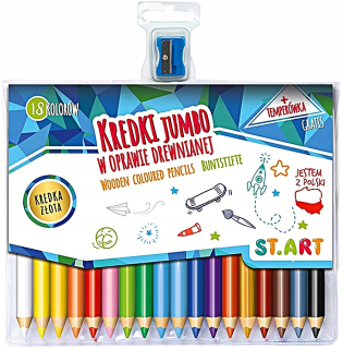 Step Crayons for St.art Jumbo Grue 18 Kol. + Pokožka