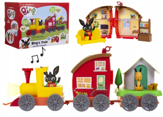 Králikový bing set house vlakov vlak 2 figuríny